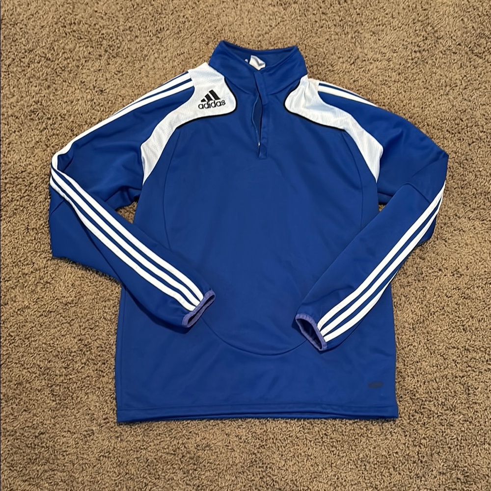 Adidas Royal Blue and White Pullover